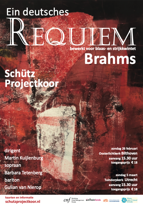 Schütz Projectkoor zingt Brahms’ deutsches Requiem voor kleine bezetting